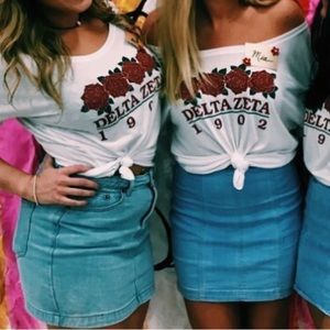 Delta Zeta Relaxed White Tee